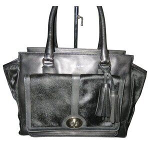 Coach 2012 Limited Edition Black Legacy Medium Candace Calf Hair Leather Satchel